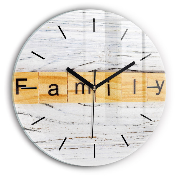 Horloge ronde 'L''inscription Famille'