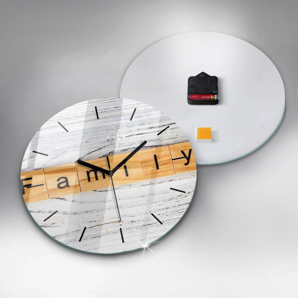 Horloge ronde 'L''inscription Famille'
