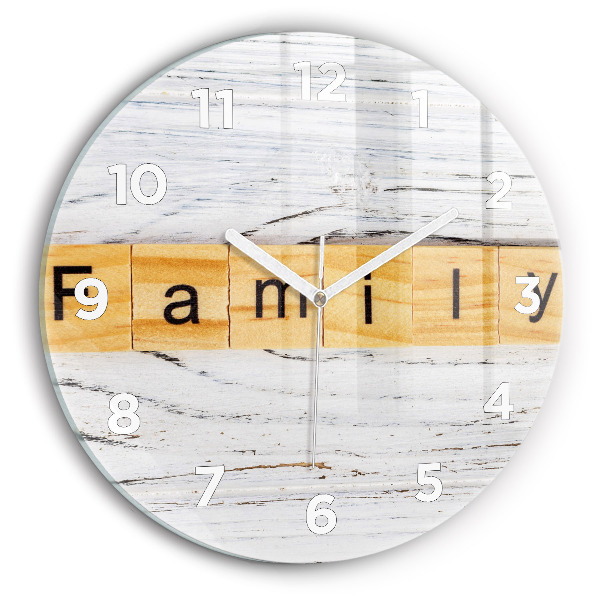 Horloge ronde 'L''inscription Famille'