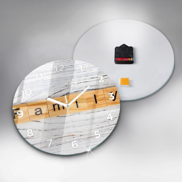 Horloge ronde 'L''inscription Famille'