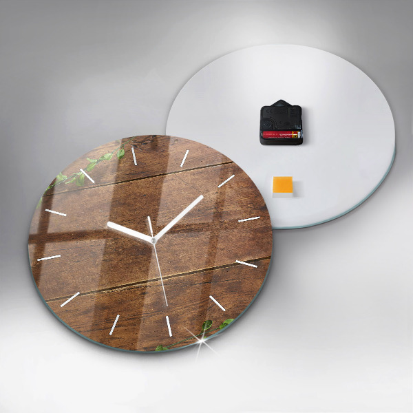Horloge ronde Bois rustique