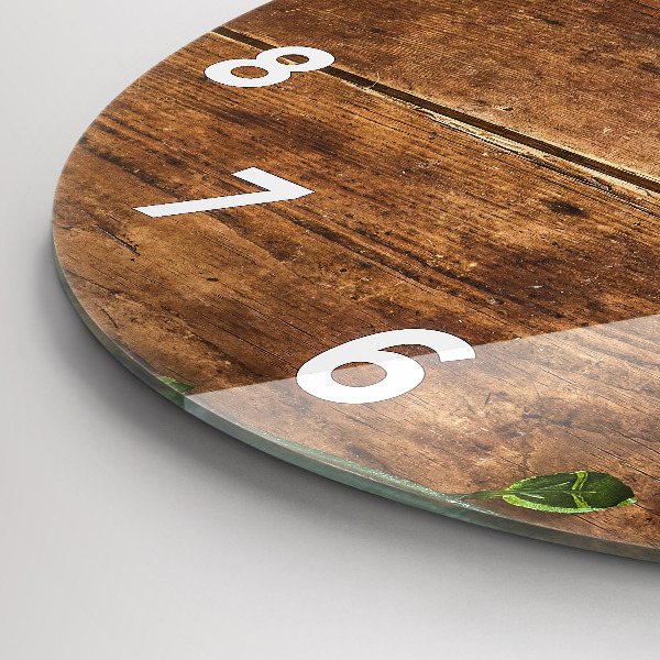 Horloge ronde Bois rustique
