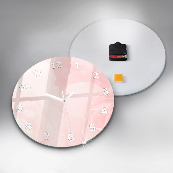 Horloge ronde Roses en fleurs