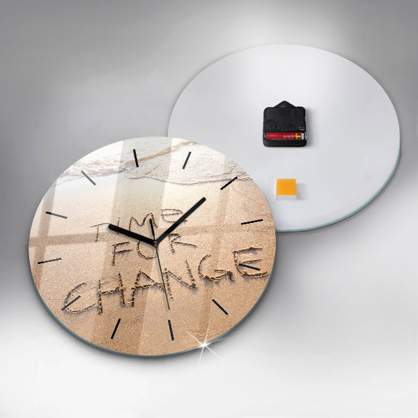 Horloge ronde Citation sur la plage