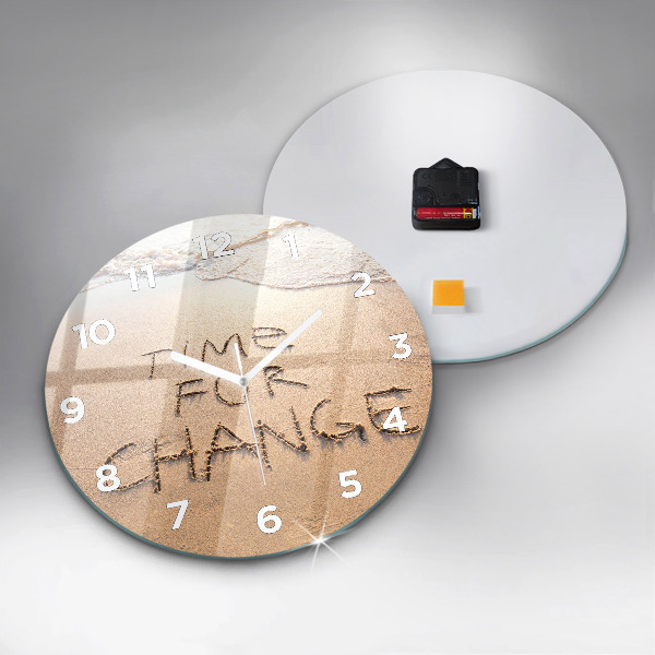 Horloge ronde Citation sur la plage