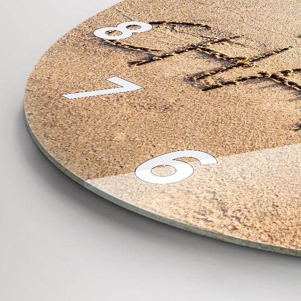 Horloge ronde Citation sur la plage