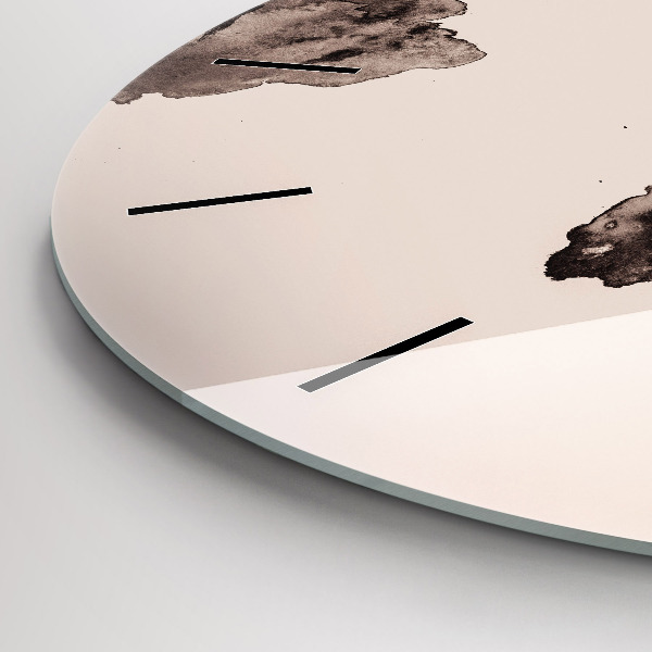 Horloge ronde 'Carte du monde à l''aquarelle'