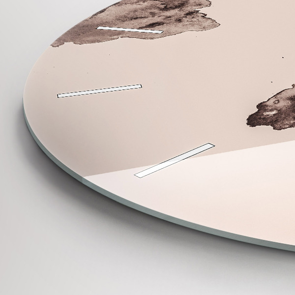 Horloge ronde 'Carte du monde à l''aquarelle'