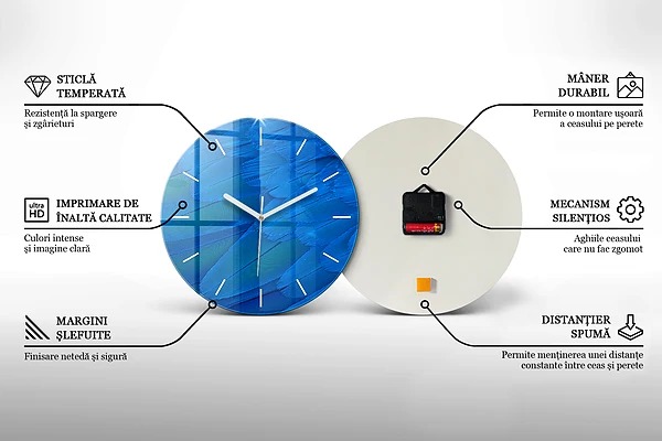Horloge ronde Bois pastel