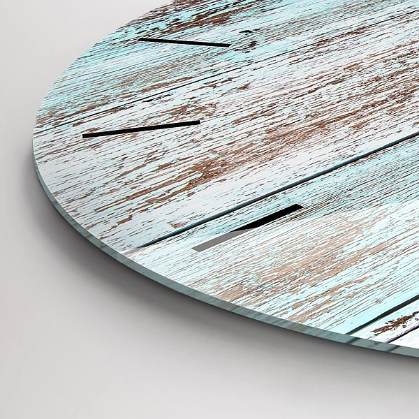 Horloge ronde Bois pastel