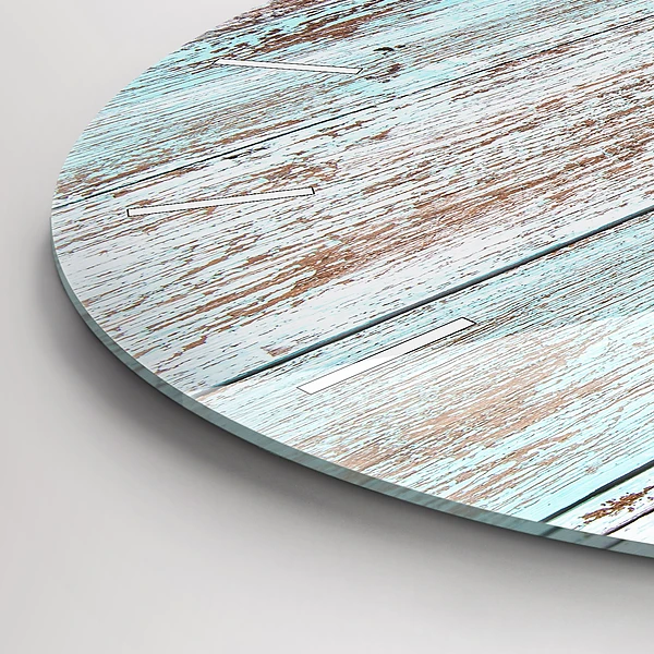 Horloge ronde Bois pastel