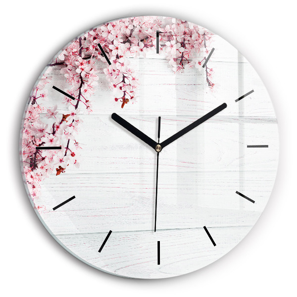 Horloge ronde Fleurs de printemps