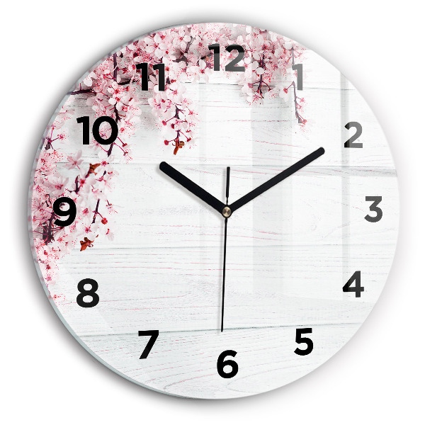 Horloge ronde Fleurs de printemps