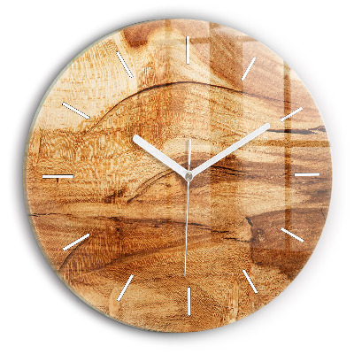 Horloge ronde Texture du bois