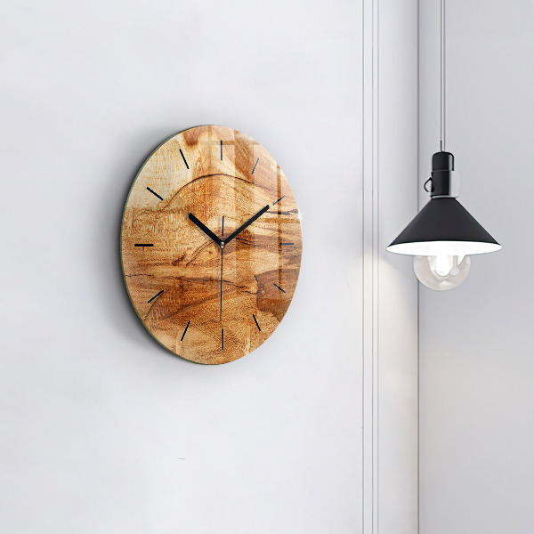 Horloge ronde Texture du bois