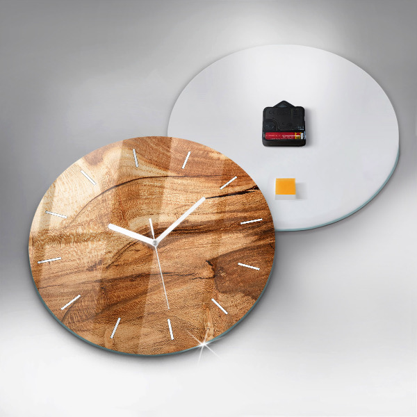 Horloge ronde Texture du bois