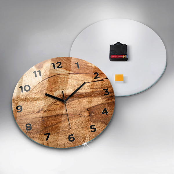 Horloge ronde Texture du bois