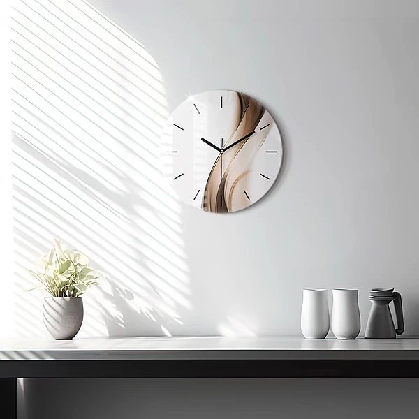 Horloge ronde 'Ligne d''abstraction'