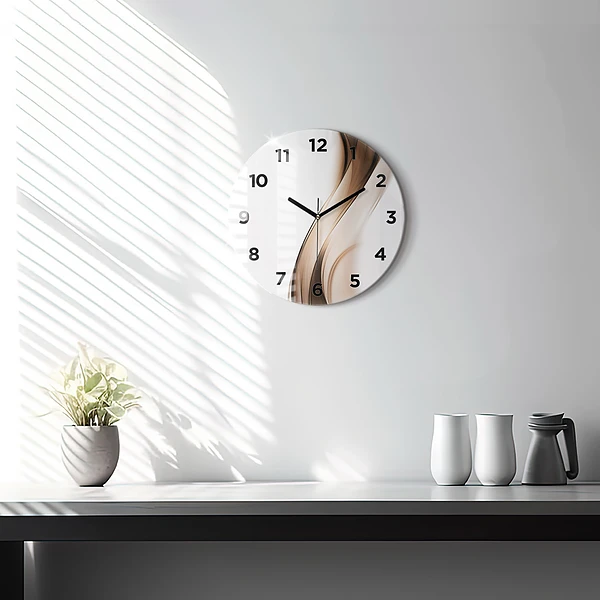 Horloge ronde 'Ligne d''abstraction'