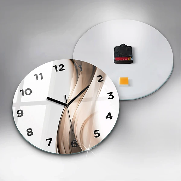 Horloge ronde 'Ligne d''abstraction'