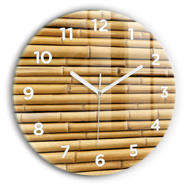 Horloge ronde bâtons de bambou