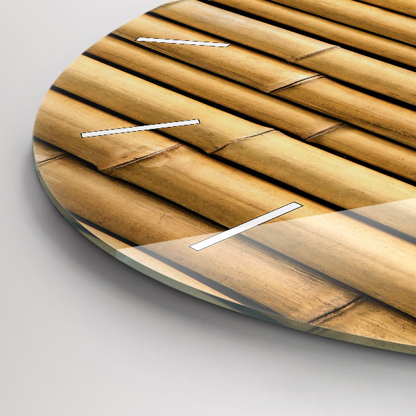 Horloge ronde bâtons de bambou