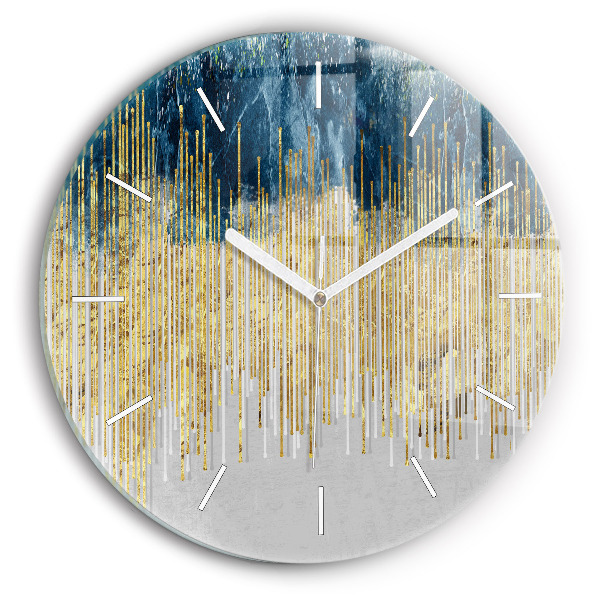 Horloge ronde Motif décoratif et or