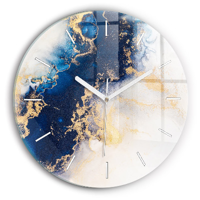 Horloge ronde Motif en marbre