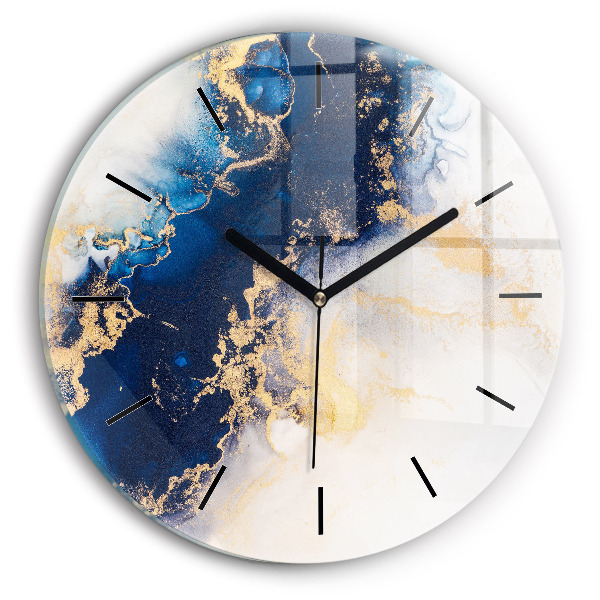 Horloge ronde Motif en marbre