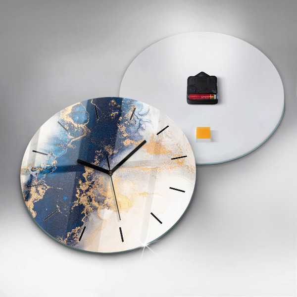 Horloge ronde Motif en marbre