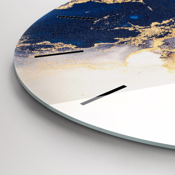 Horloge ronde Motif en marbre