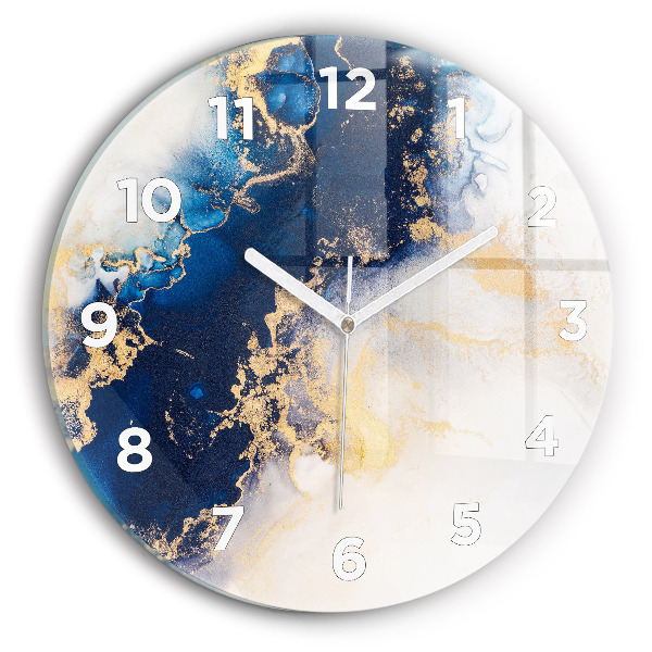 Horloge ronde Motif en marbre