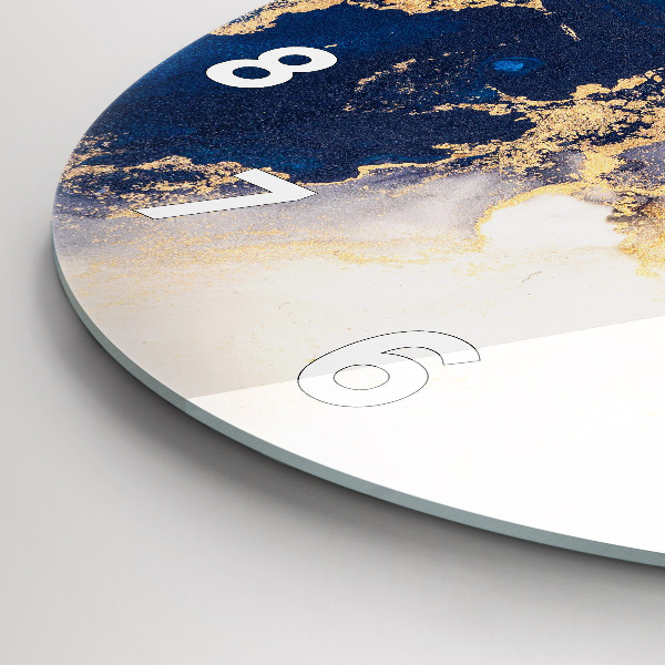 Horloge ronde Motif en marbre