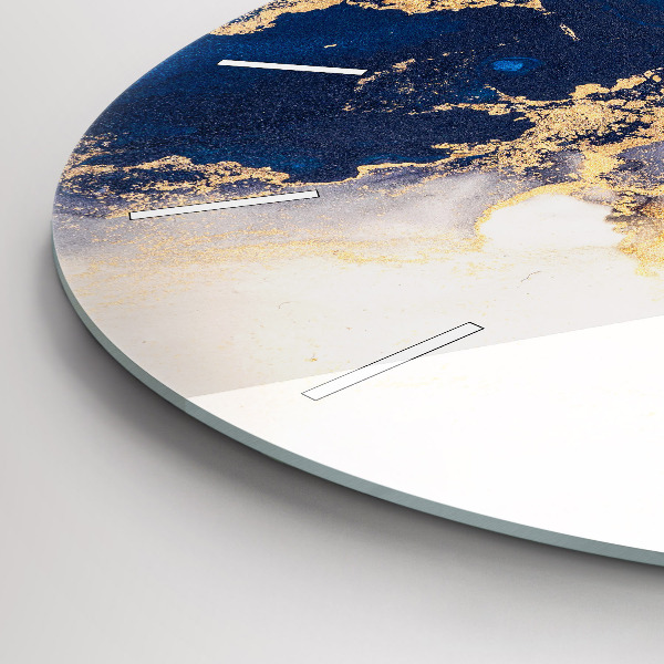 Horloge ronde Motif en marbre