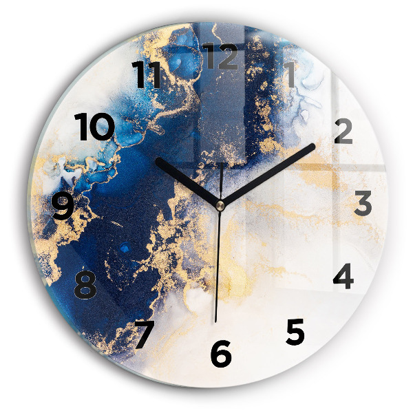 Horloge ronde Motif en marbre