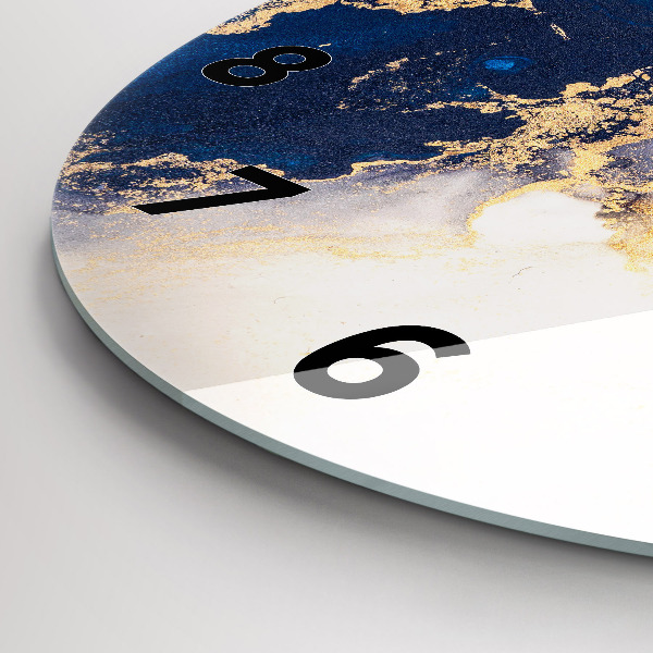 Horloge ronde Motif en marbre