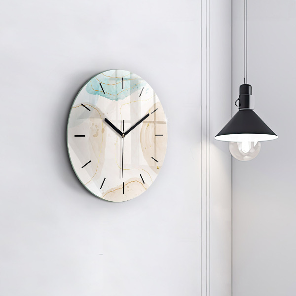 Horloge ronde 'Taches d''aquarelle'