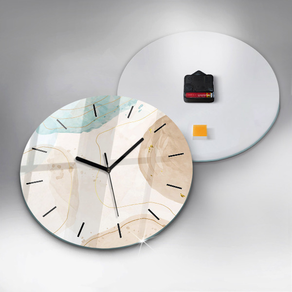 Horloge ronde 'Taches d''aquarelle'