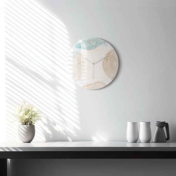 Horloge ronde 'Taches d''aquarelle'