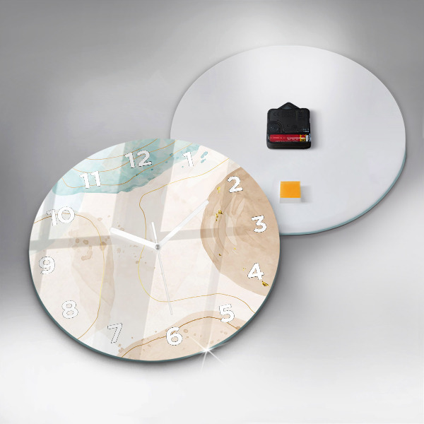 Horloge ronde 'Taches d''aquarelle'
