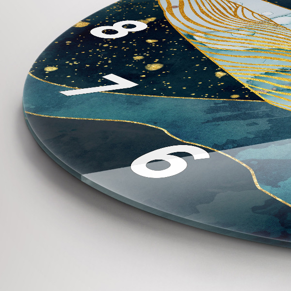 Horloge ronde Baleine abstraite