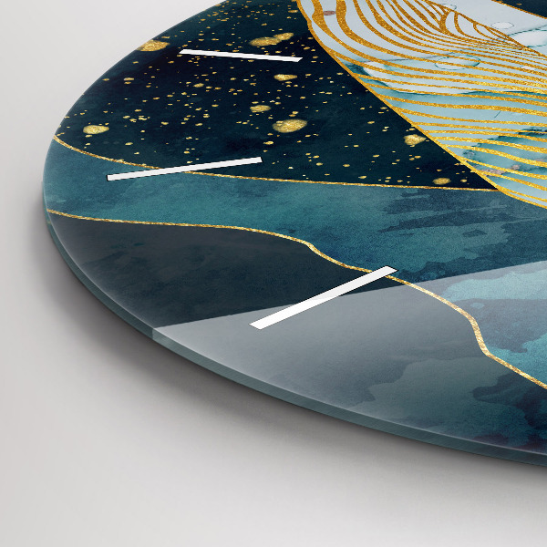 Horloge ronde Baleine abstraite