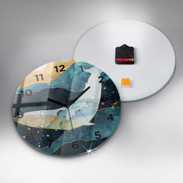 Horloge ronde Baleine abstraite