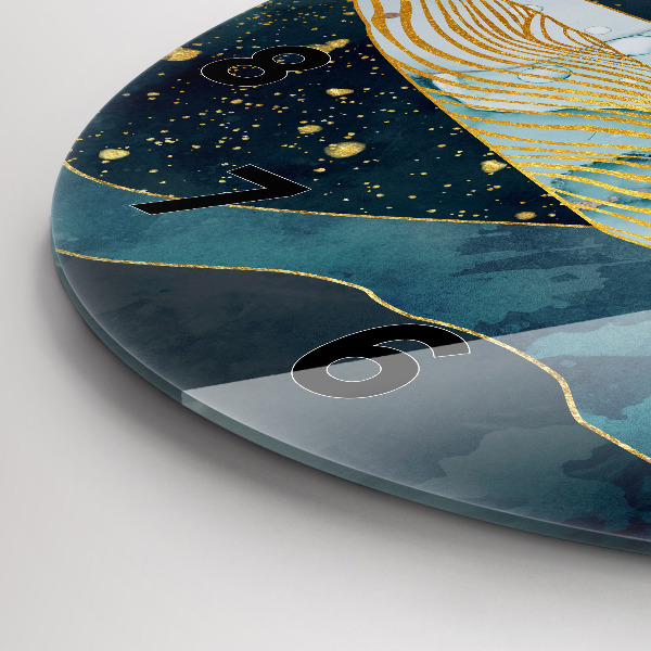 Horloge ronde Baleine abstraite
