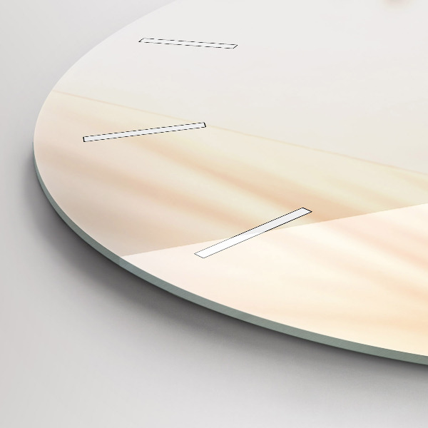 Horloge ronde Abstraction crémeuse