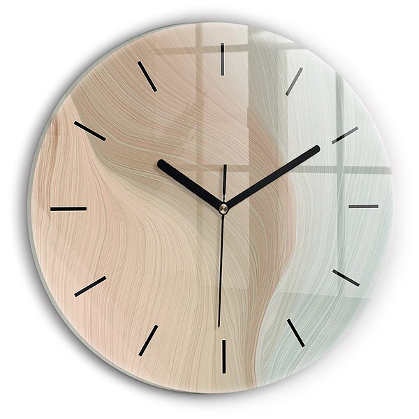 Horloge ronde Abstraction des vagues