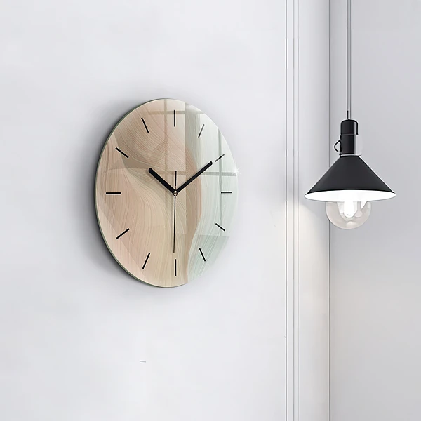 Horloge ronde Abstraction des vagues