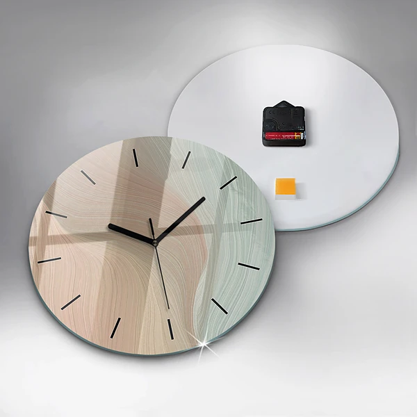 Horloge ronde Abstraction des vagues