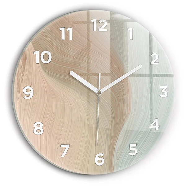 Horloge ronde Abstraction des vagues