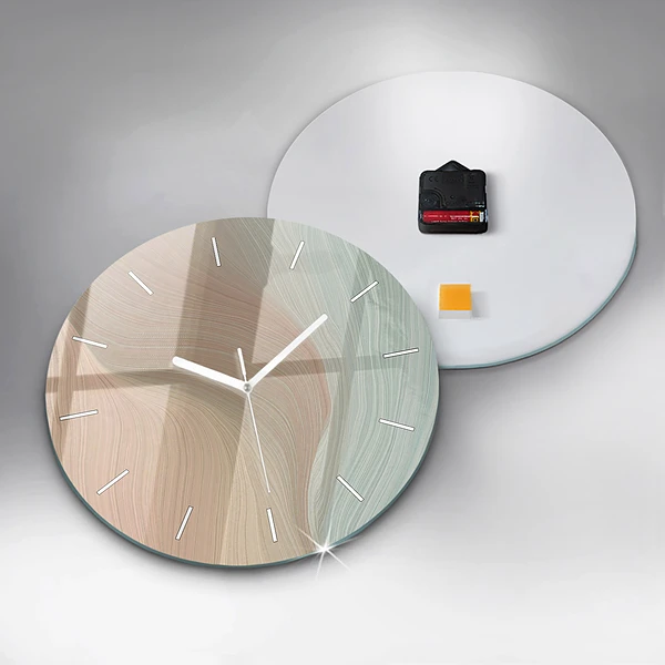 Horloge ronde Abstraction des vagues